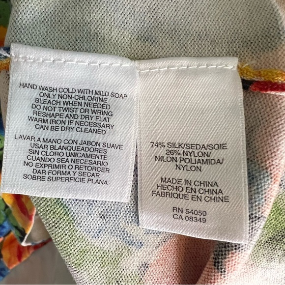 Bundle of 2 JNY Floral Paisley Pullover Sweater Silk Blend Knit Petite Sz S - Picture 8 of 16